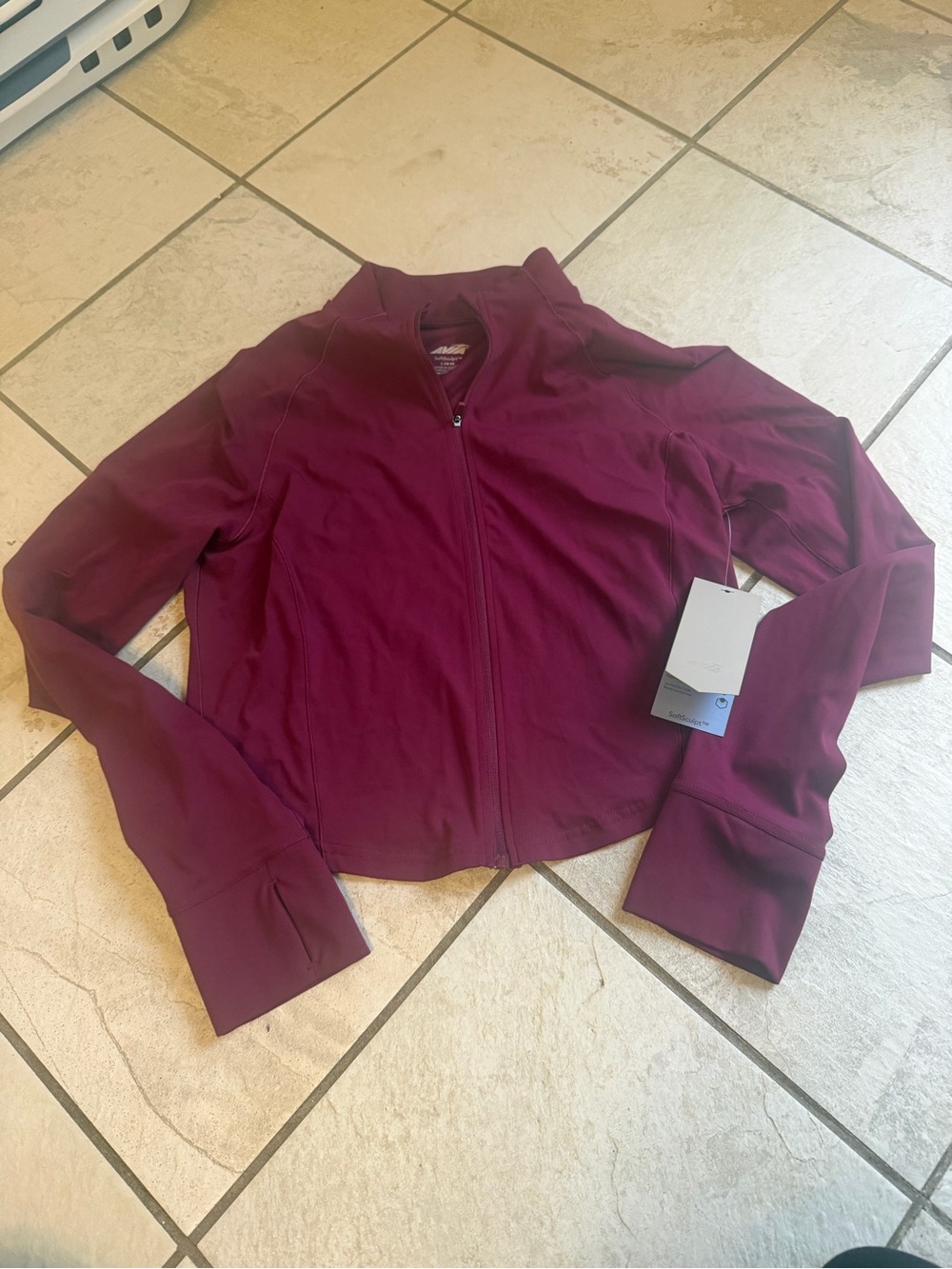 Avia Women's Burgundy Full-Zip Bomber Jacket